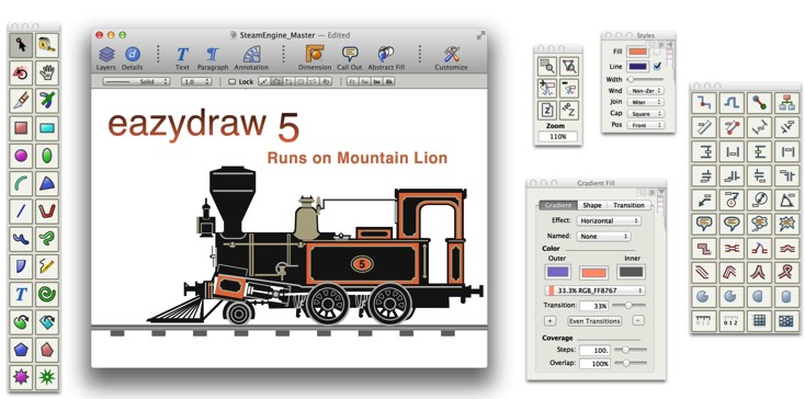 EazyDraw, Make Drawing Fun on OS-X